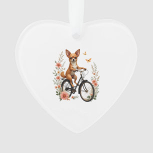 Chihuahua  Bike  Bicycle  Dog  Cycling  Ornament