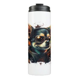 Chihuahua  Biker  Motorcyle  Riding  Dog  Dad  Thermal Tumbler