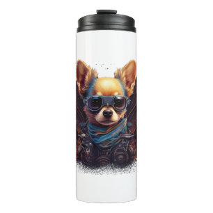 Chihuahua  Biker  Motorcyle  Riding  Dog  Dad    Thermal Tumbler