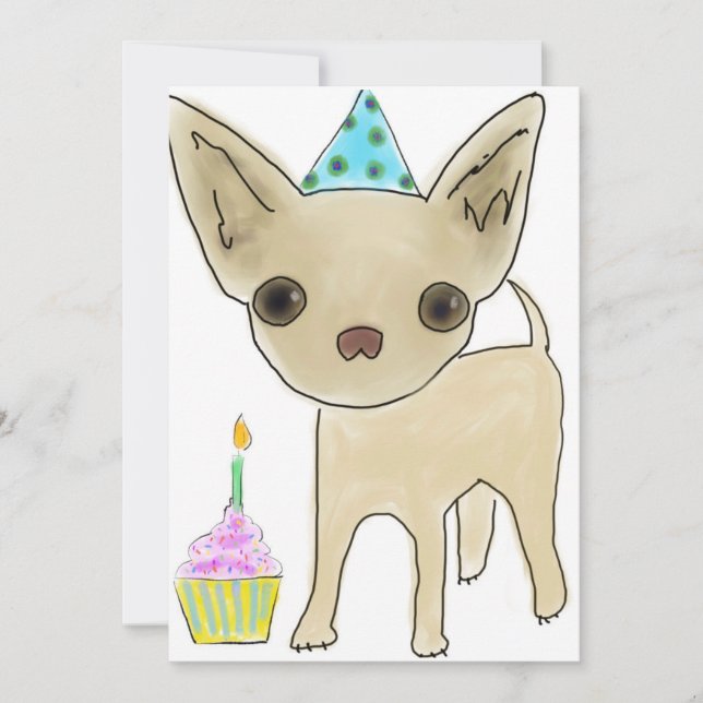 Chihuahua birthday  card (Front)