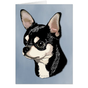 Chihuahua Black & Tan Card