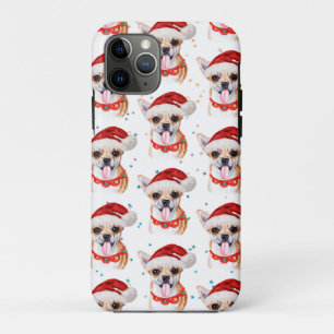 Chihuahua Breed Watercolor Dog Pattern Christmas iPhone 11 Pro Case