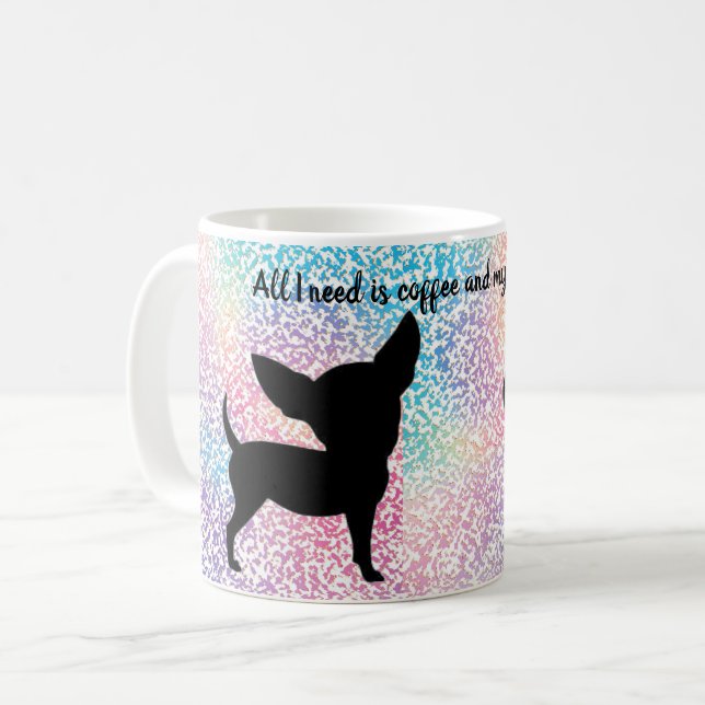 Chihuahua Café Mug Chi Lover cadeau (Devant gauche)