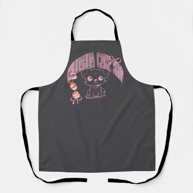 Chihuahua cake shop, sweets lover, sweets maker, a apron (Front)