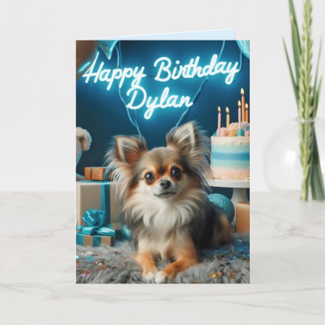 Chihuahua Carte Anniversaire Joyeux Anniversaire D (Devant)