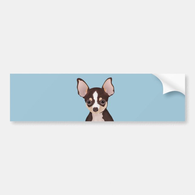 Chihuahua cartoon bumper sticker (Front)