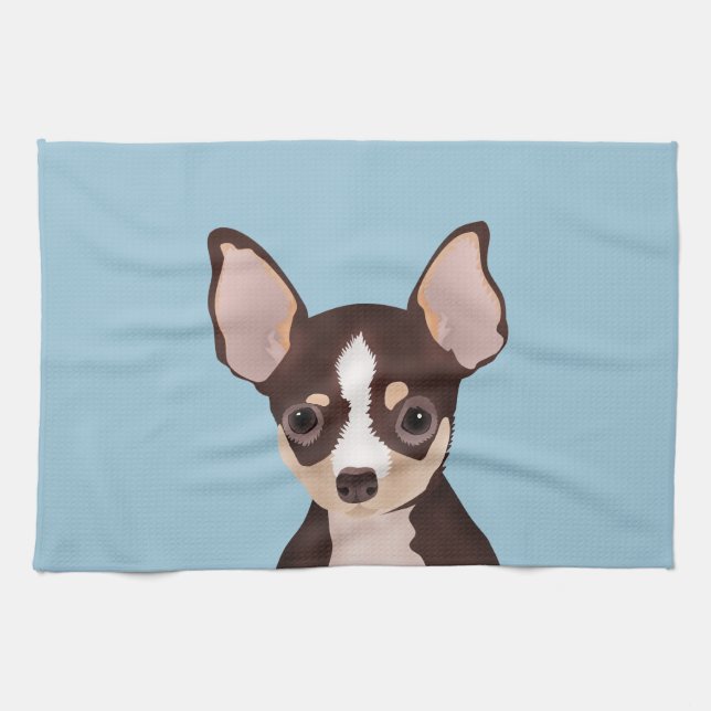 Chihuahua cartoon kitchen towel (Horizontal)