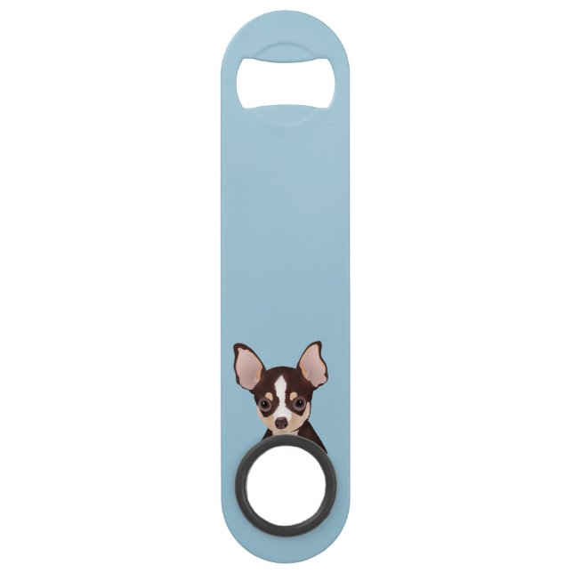 Chihuahua cartoon speed bottle opener (Front)