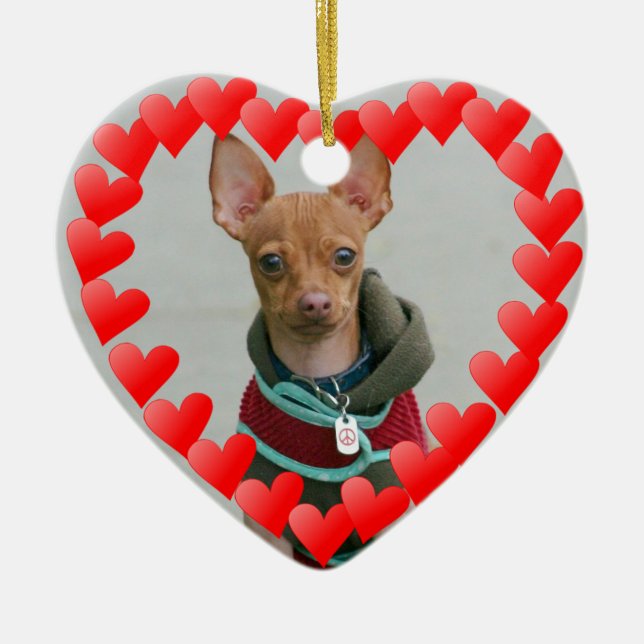 Chihuahua Ceramic Ornament (Front)