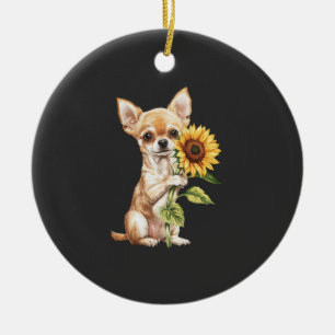 Chihuahua   ceramic ornament