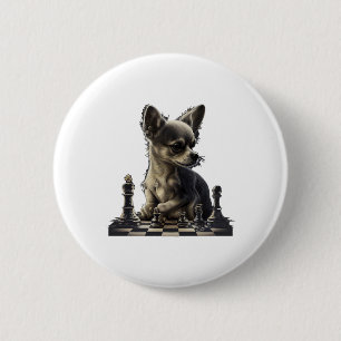 Chihuahua Chess Chess Player Board Queen 2 Inch Round Button