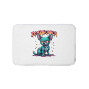 Chihuahua Chi Chichi Chiwawa Zombie Dog Halloween  Bath Mat