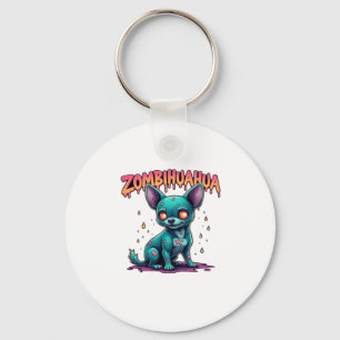 Chihuahua Chi Chichi Chiwawa Zombie Dog Halloween  Keychain