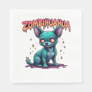 Chihuahua Chi Chichi Chiwawa Zombie Dog Halloween Napkin