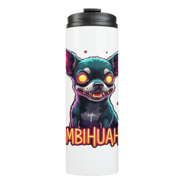 Chihuahua Chi Chichi Chiwawa Zombie Dog Halloween  Thermal Tumbler (Front)