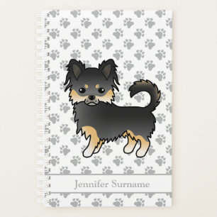 Chihuahua Chien et texte noir et long tan