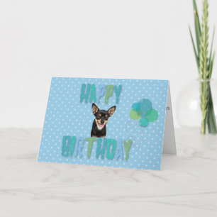 Chihuahua Chig joyeuse carte de voeux d'anniversai