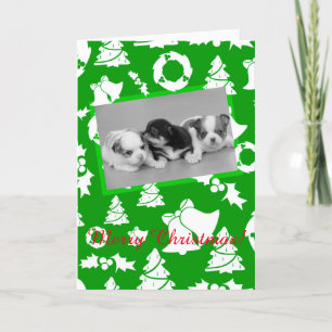 Chihuahua Chiots Chien Noël Arbre de cloches Carte
