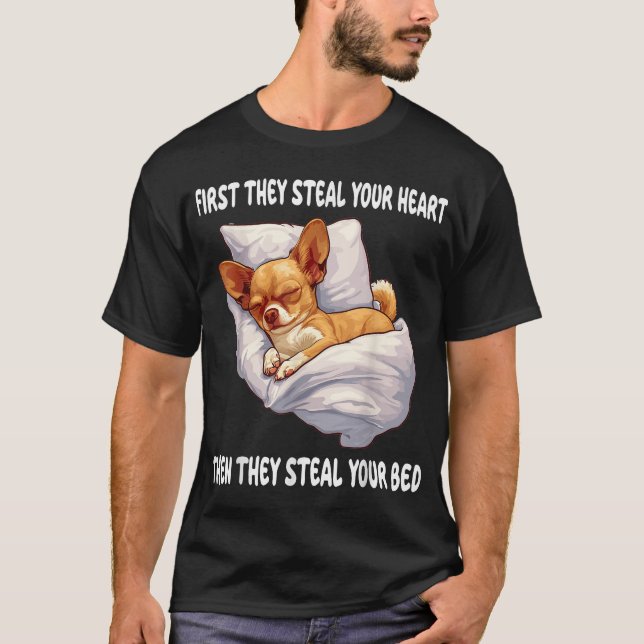 Chihuahua Chiwawa Sleeping Pyjamas Nightgown T-Shirt (Front)