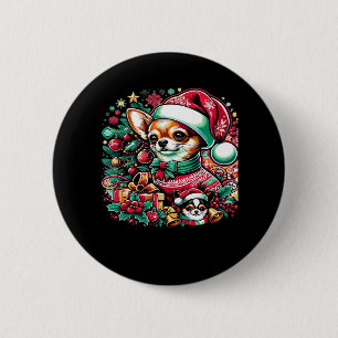 Chihuahua Christmas Cheer! Classic T-Shirt 2 Inch Round Button