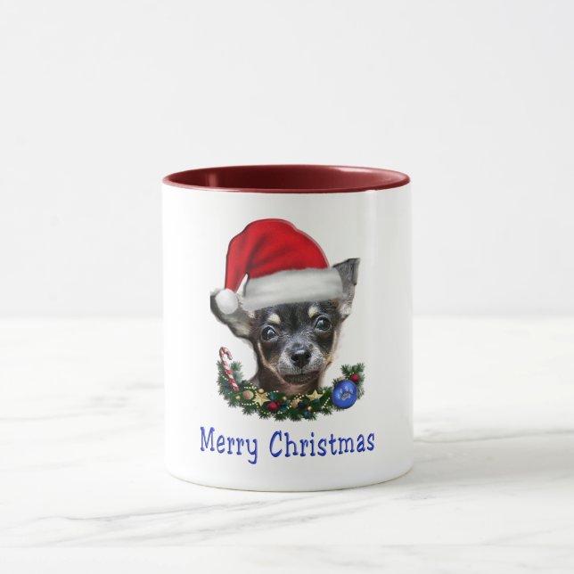 Chihuahua christmas coffee mug (Center)