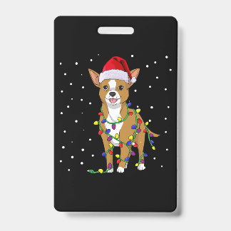 Chihuahua Christmas Dog Badge
