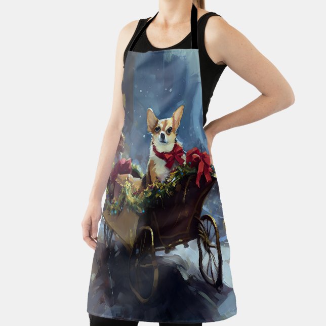 chihuahua Christmas Festive Season Apron (Insitu)