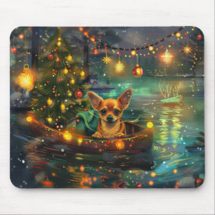 Chihuahua Christmas Festive Voyage Mouse Pad