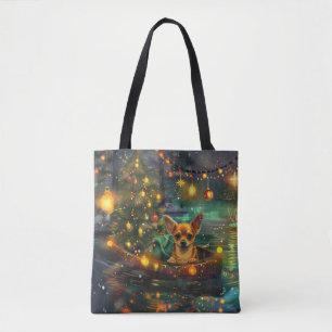 Chihuahua Christmas Festive Voyage Tote Bag