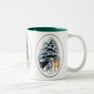 Chihuahua Christmas Gifts Two-Tone Coffee Mug