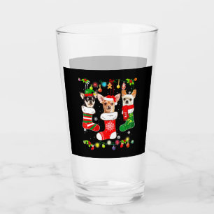 Chihuahua Christmas Lights Glass