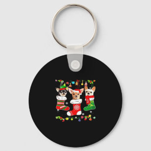 Chihuahua Christmas Lights Xmas Dog Classic T-Shir Keychain