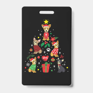 Chihuahua Christmas Ornament Tree Badge