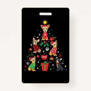 Chihuahua Christmas Ornament Tree Badge