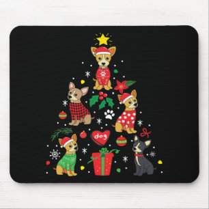 Chihuahua Christmas Ornament Tree Mouse Pad