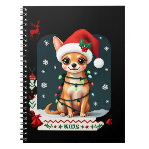 Chihuahua Christmas Santa Ugly Sweater Dog Lover X Notebook
