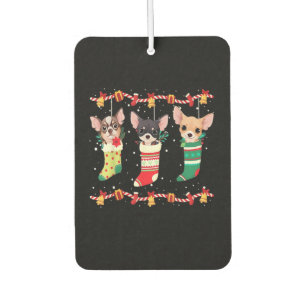 Chihuahua Christmas Socks Lights Funny Xmas Dog Lo Air Freshener