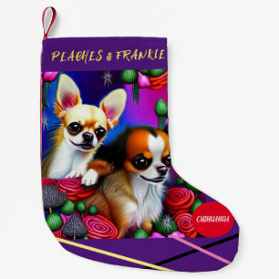 CHIHUAHUA Christmas Stocking with name.