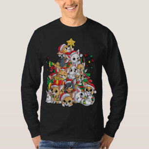 Chihuahua Christmas Tree Dog Santa Xmas Boys Girls T-Shirt