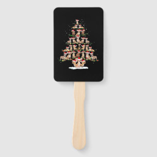 Chihuahua Christmas Tree Funny Tee Xmas Chihuahua  Hand Fan
