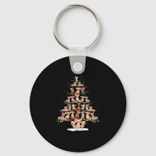 Chihuahua Christmas Tree Funny Tee Xmas Chihuahua  Keychain