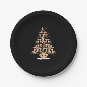 Chihuahua Christmas Tree Funny Tee Xmas Chihuahua Paper Plate