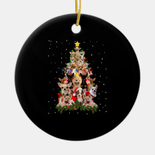 chihuahua christmas tree xmas gift chihuahua ceramic ornament