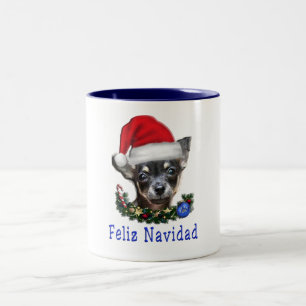 Chihuahua Christmas Two-Tone Coffee Mug