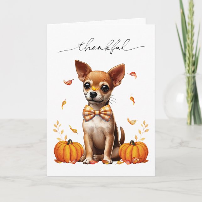 Chihuahua Chute Remerciements Carte de voeux d'act (Devant)