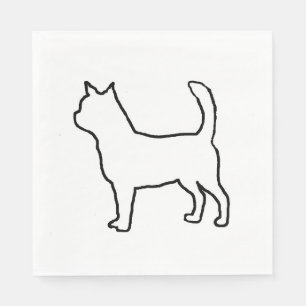 chihuahua color silo skeleton napkin