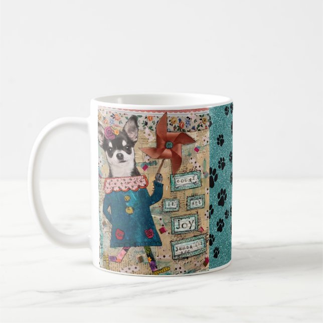 Chihuahua compter tout la joie 11 oz tasse de café (Gauche)