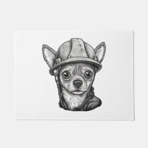 Chihuahua Construction Worker Construction Doormat
