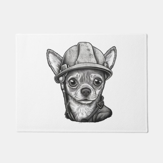 Chihuahua  Construction Worker  Construction    Doormat (Front)