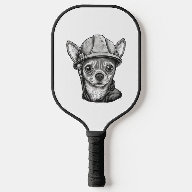 Chihuahua  Construction Worker  Construction    Pickleball Paddle (Front)